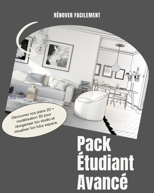 1 Pack Étudiant – Avancé | Rénove et visualise ton logement